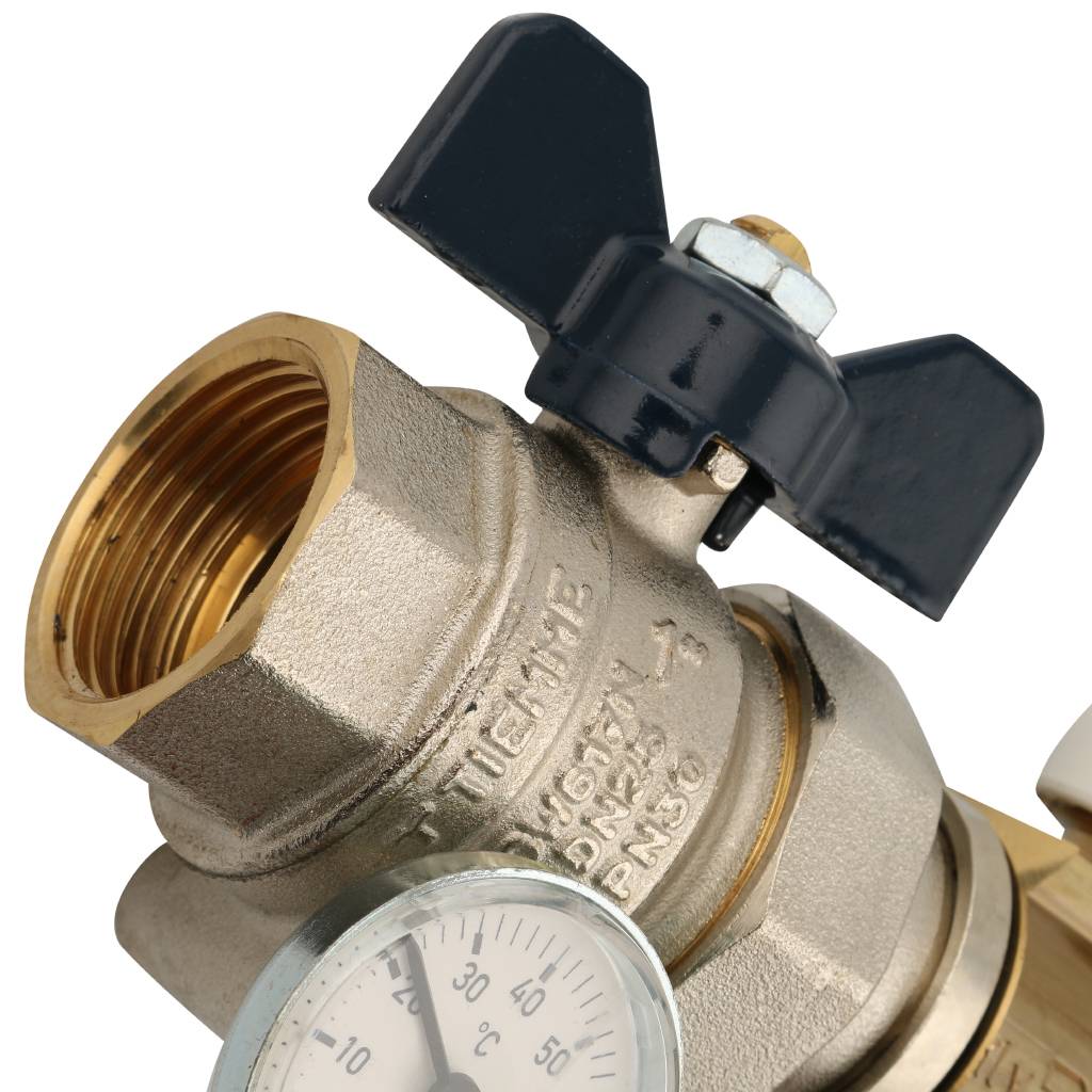 Коллектор в сборе с расходомерами на 12 выходов TIEMME 1х3/4 ЕК, 3870018(3871G060512)