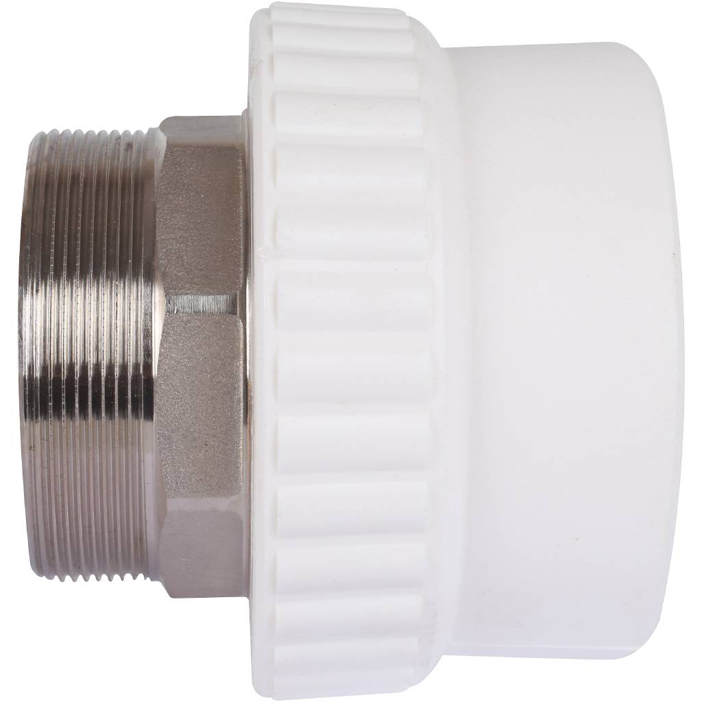 Муфта комбинированная Kalde под шестигранник (наруж. резьба, 90х3 ) для полипропиленовых труб под сварку, 3222-nmo-903006