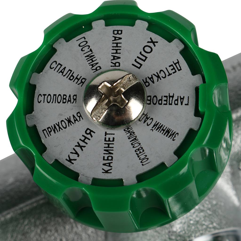 Коллектор распределительный FAR 3/4 , проходной, хромированный, 4 отвода 1/2  плоское уплотнение