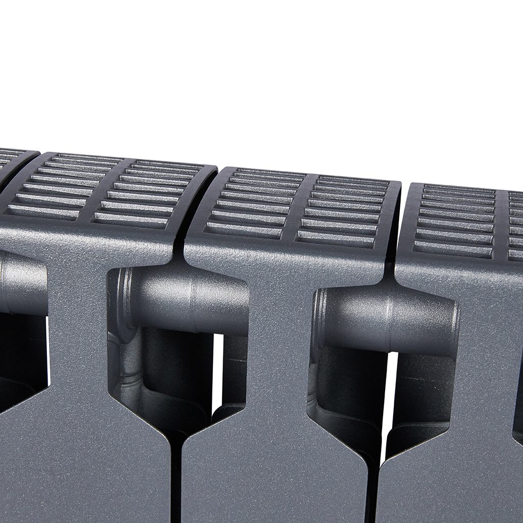 Радиатор биметаллический RIFAR SUPReMO VENTIL 350 SVR 8 секций нижнее правое подключение (Цвет ТИТАН), 4RS35.VR-8-TI