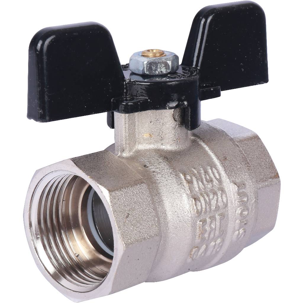 Кран шаровой стандартнопроходной STOUT SVB ВР/ВР, ручка бабочка 3/4, SVB-0012-000020
