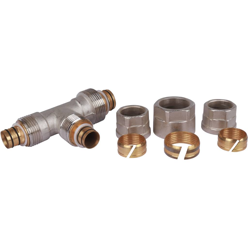 Тройник переходной Prandelli Multyrama (32.3х26.3х26.3) для металлопластиковых труб винтовой, 103.33.76.6