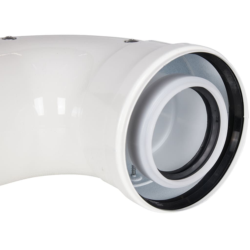 Отвод 90° конденсационный коаксиальный ROMMER D60(п-м)/100(п-м), RCA-8610-010090