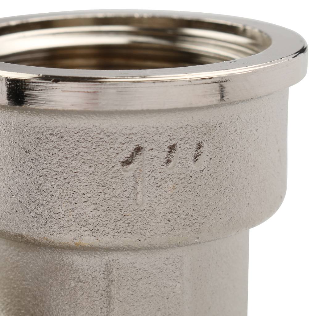 Угольник TIEMME НВ никелированный с упором 1х1, 1500291