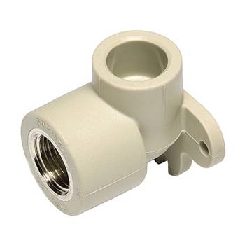 Колено Ekoplastik ППР с внутр. металл. резьбой и настен. крепл. 16х1/2x90°