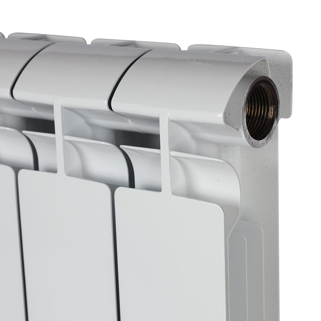 Радиатор биметаллический STOUT ALPHA 350 10 секций боковое подключение (белый RAL 9016), SRB-2310-035010