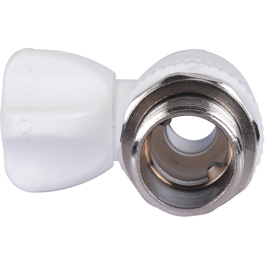 Кран шаровой Политэк 25х3/4 для радиатора прямой для полипропиленовых труб под сварку (цвет белый), 9999012534