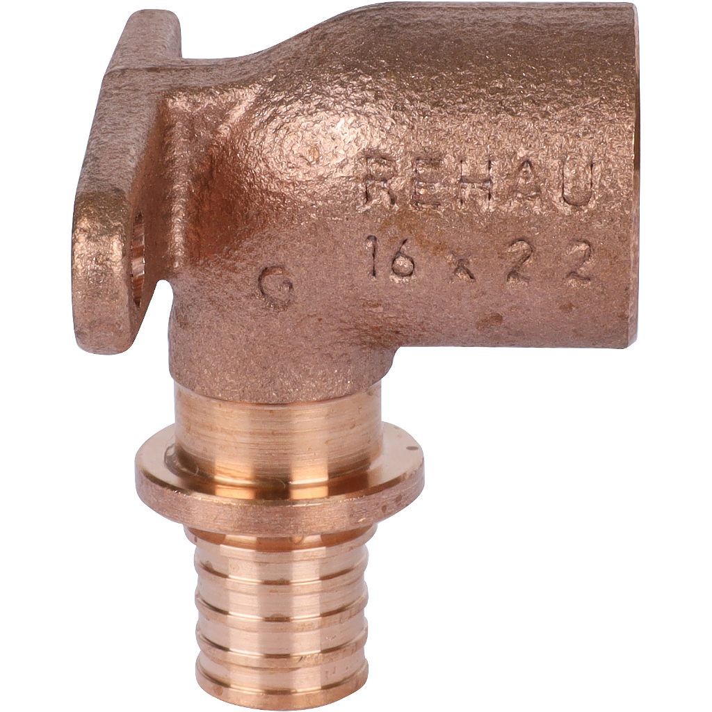 Угольник настенный РЕХАУ RAUTITAN с внутр. резьбой 16-Rp 1/2 RX+ для труб из сшитого полиэтилена аксиальный