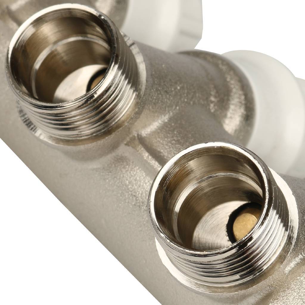 Коллектор распределительный регулируемый Itap 465/4 ( 1 x 1/2), никелированная латунь с 4 выходами