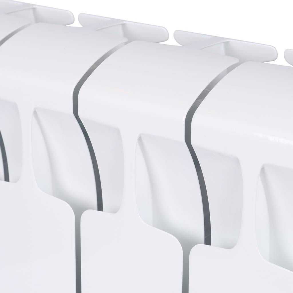 Радиатор биметаллический RIFAR MONOLIT 350 8 секций боковое подключение (белый RAL 9016), 3RM35-8