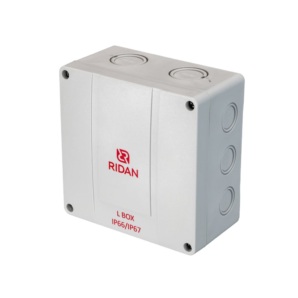Коробка распределительная Ридан L BOX, 140х140х79 мм, IP66/IP67, серая, 21RT0934R