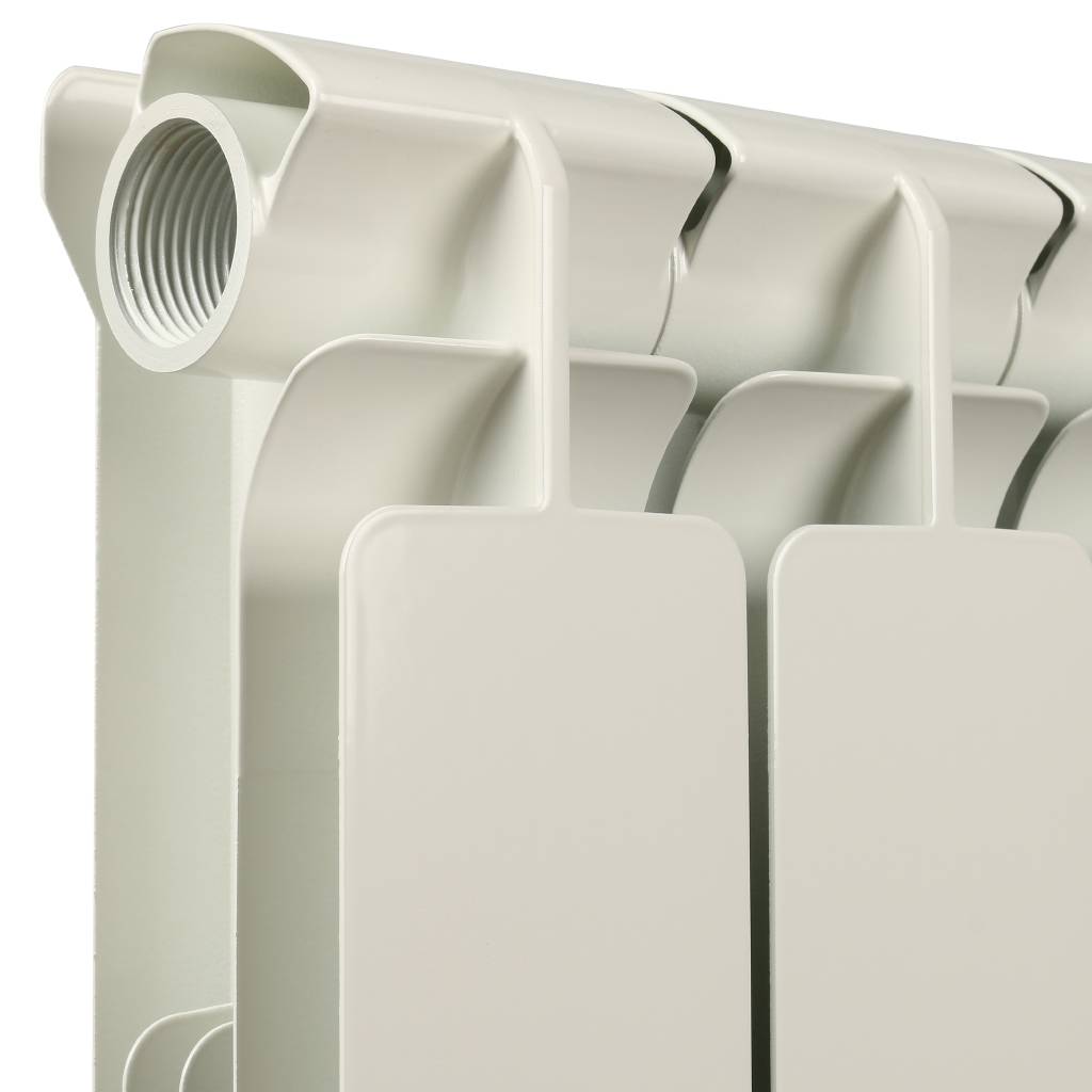 Радиатор алюминиевый STOUT Bravo 500 12 секций боковое подключение RAL9010, SRA-0110-050012