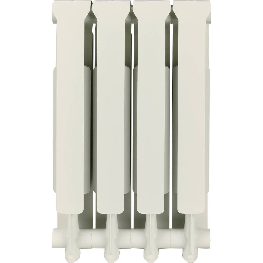 Распродажа: Радиатор алюминиевый STOUT Bravo 500 4 секции боковое подключение RAL9010, SRA-0110-050004