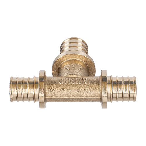 Тройник переходной аксиальный, латунь,20х16х16, желтый, RTP