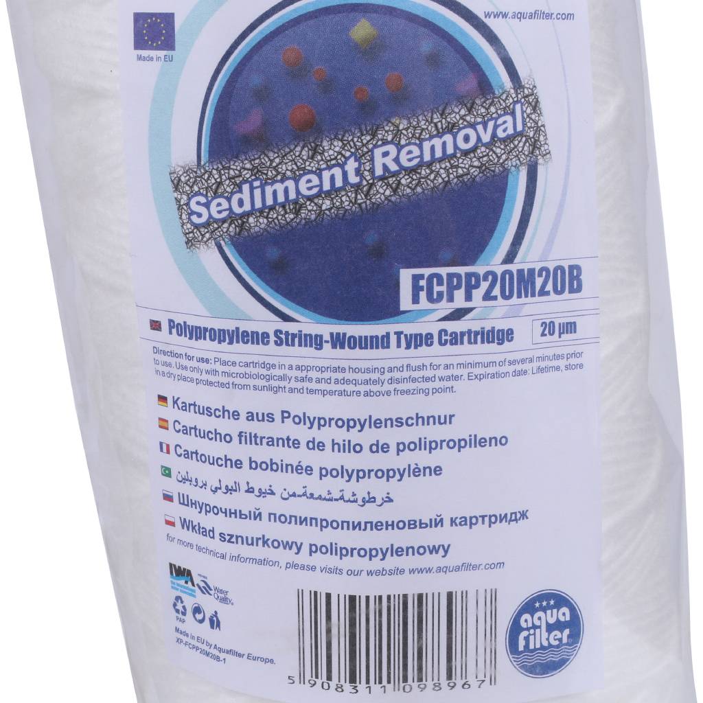 Картридж AquaFilter AQM 20ВВ из полипропиленового шнура 20 мкм, FCPP20M20B