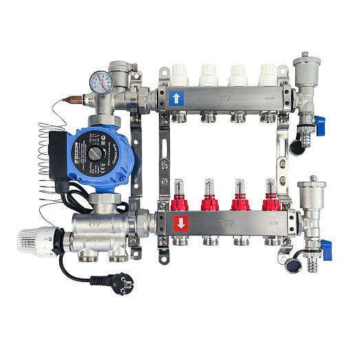 Насосно-смесительный узел для коллектора (без насоса) 1х1 1/2, RTP