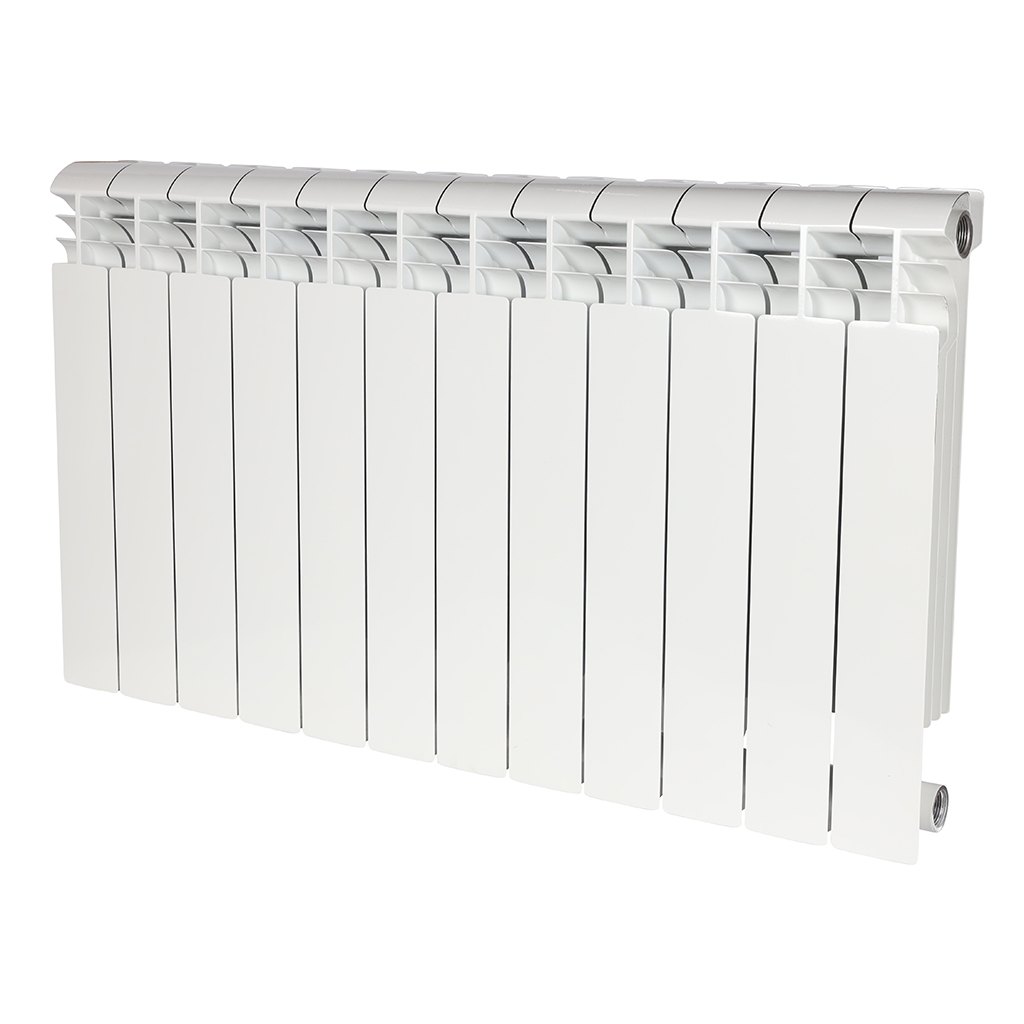 Радиатор алюминиевый STOUT VEGA 500 12 секций боковое подключение (белый RAL 9016), SRA-1310-050012