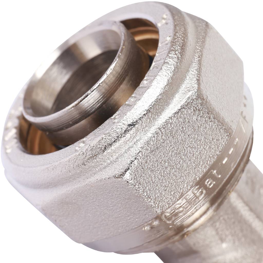 Тройник TIEMME с наружной резьбой (26х3.0х3/4) для металлопластиковых труб винтовой, 1600070