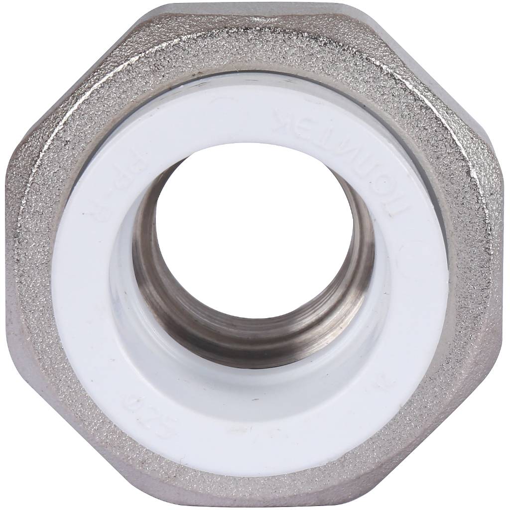 Муфта разъемная с внутренней резьбой Политэк 25х1/2 для полипропиленовых труб под сварку (цвет белый), 9801002512