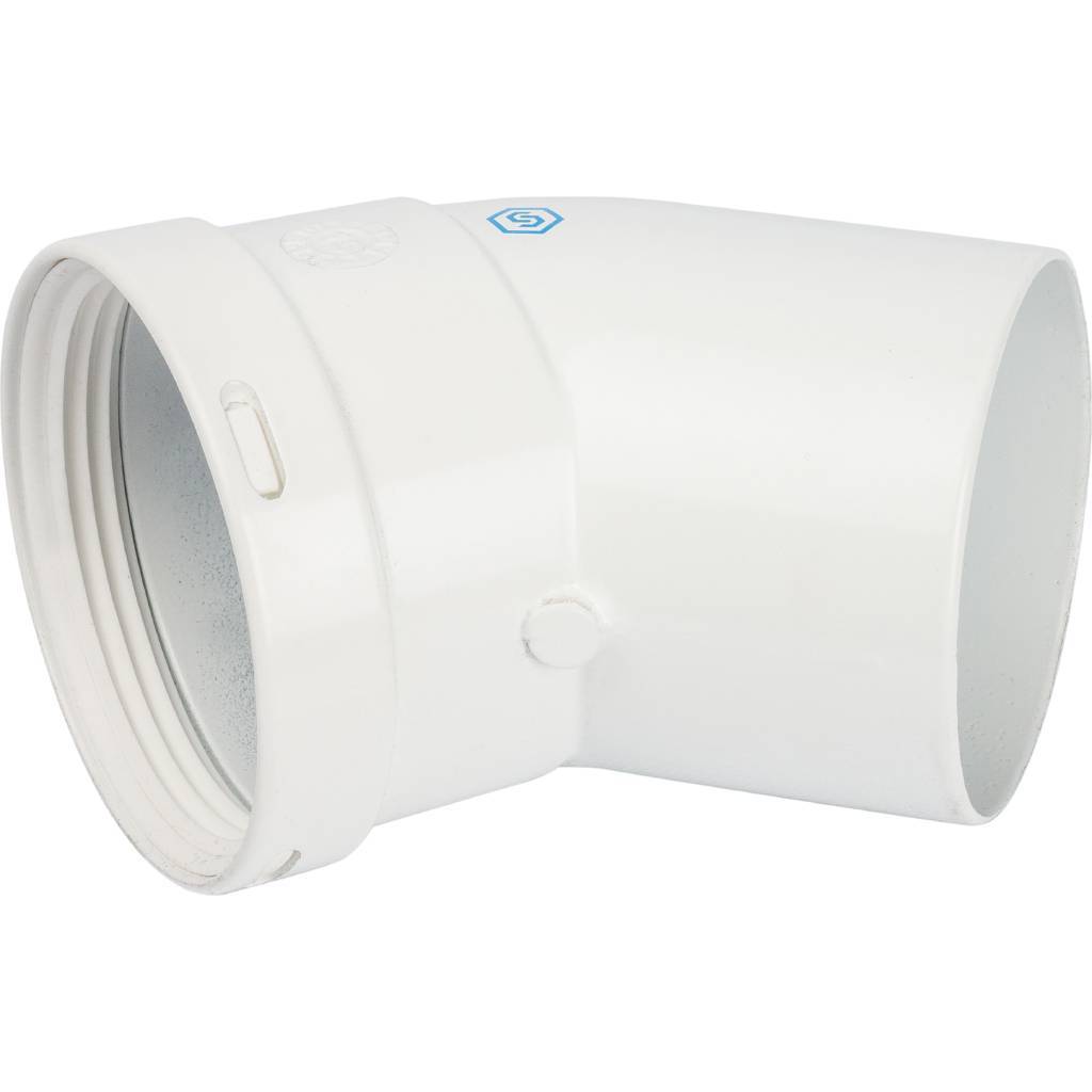 Элемент дымохода STOUT отвод 45° п/м DN80, SCA-0080-000045