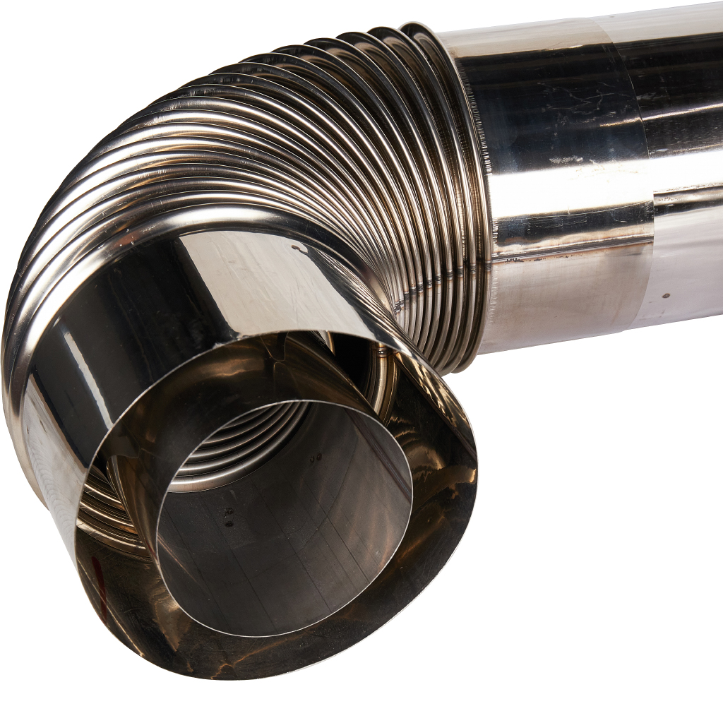 Дымоход коаксиальный универсальный Mizudo (40 и 44 кВт) из нержавеющей стали 80/120 L 1100 (с адаптером 60 на 80 внутренний), AF.05.01.0020