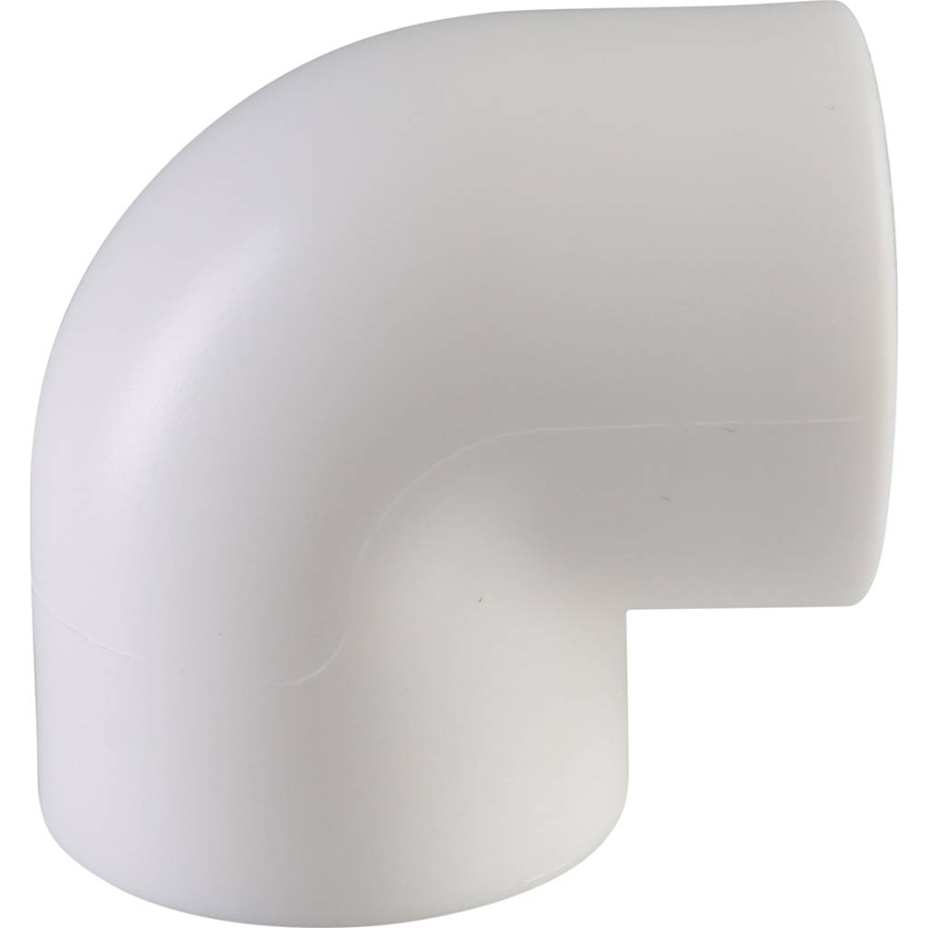 Угольник Политэк d=25 90* для полипропиленовых труб под сварку (цвет белый), 9000000325