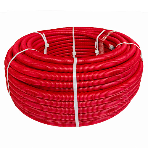 Труба EVOH PE-Xa в гофроизоляции 20х2,8х28, 100м красная, RTP