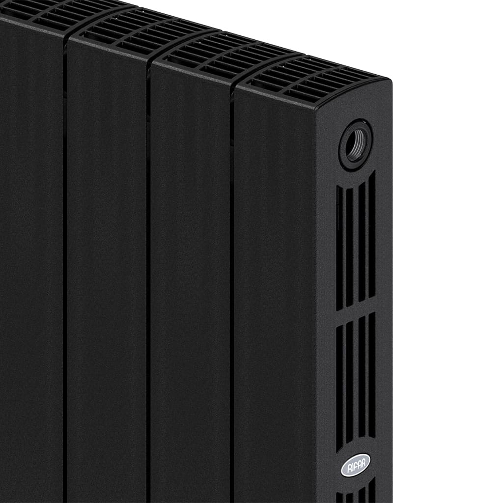 Радиатор биметаллический RIFAR SUPReMO 500 12 секций боковое подключение (Антрацит), 4RS50-12-AN