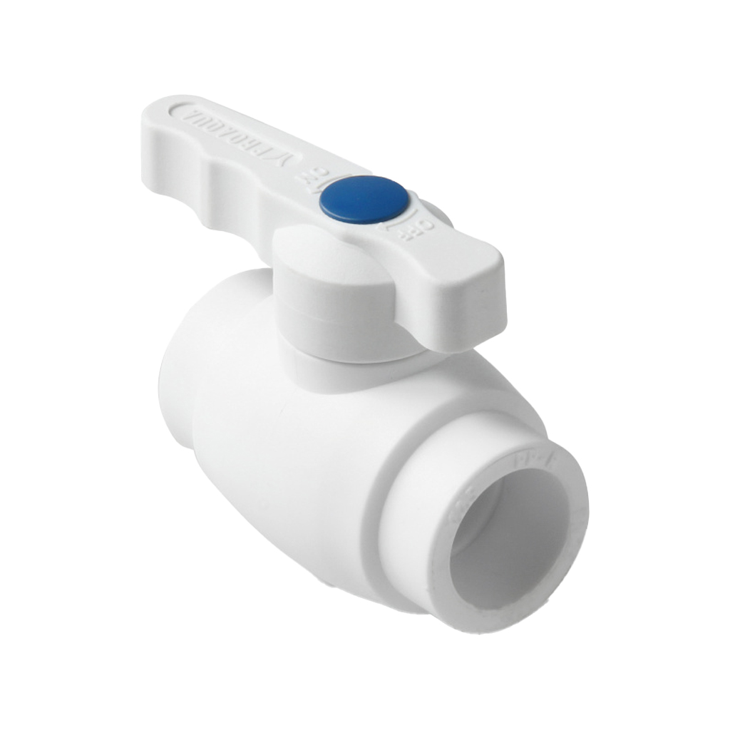 Шаровой кран полнопроходной Pro Aqua d= 32 PP-R Prime Белый