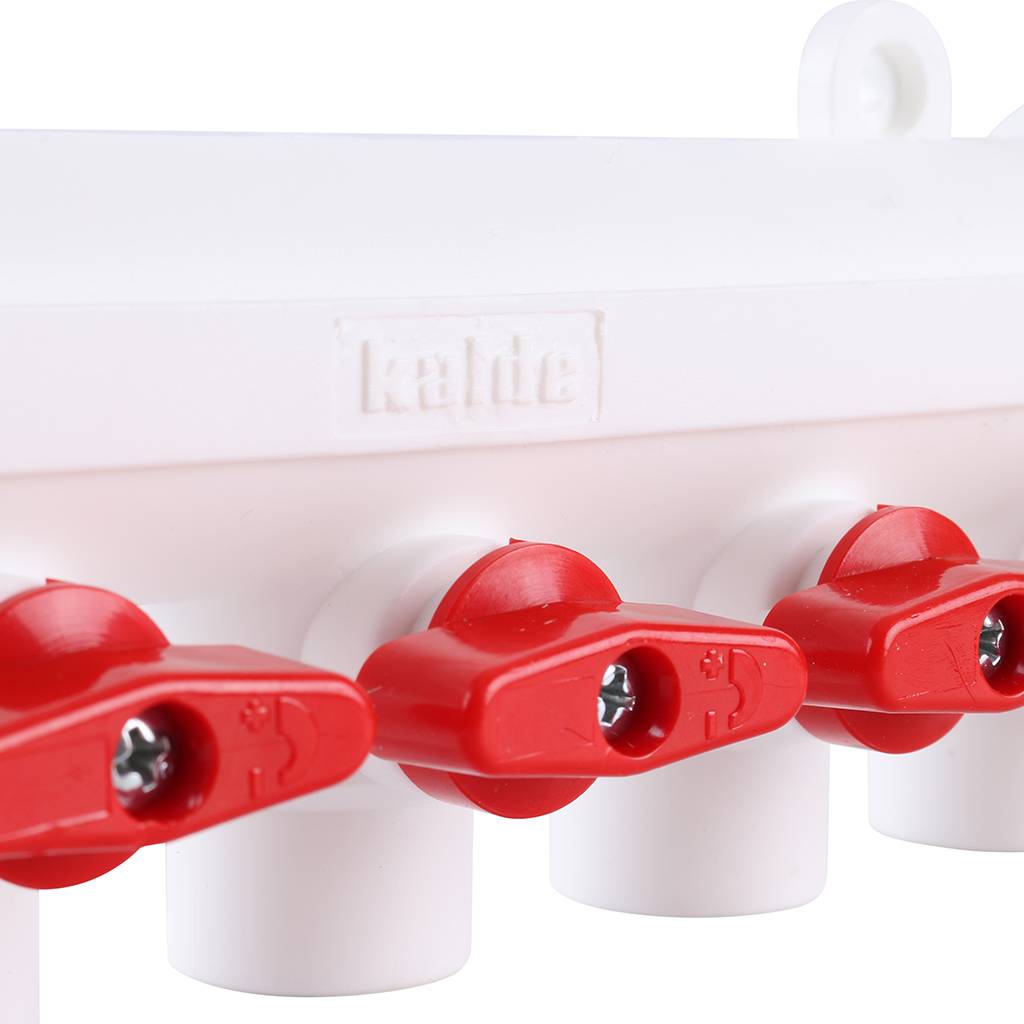 Коллектор с запорными кранами для полипропиленовых труб Kalde (5 выходов)