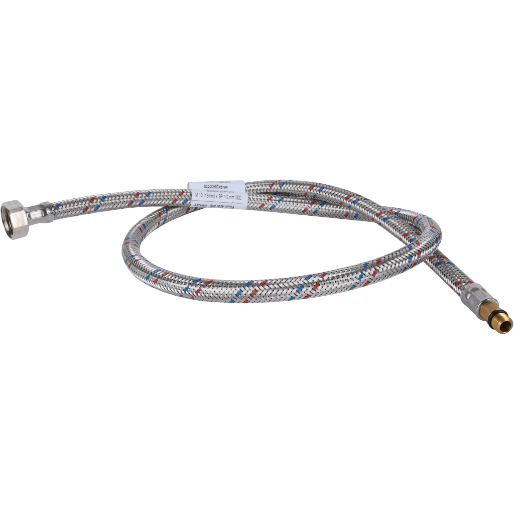 Гибкая подводка для воды STOUT M 10 (18мм) х ВР 1/2, длина 1000 мм, SHF-0029-181015