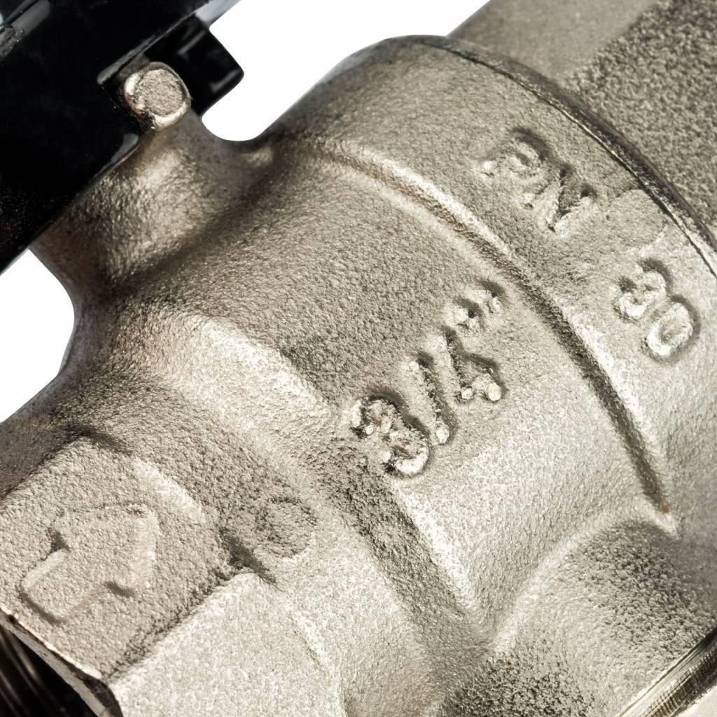 Кран шаровой STOUT с фильтром 3/4 (ручка-бабочка), SVF 0002 000020