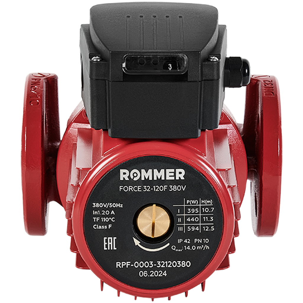 Насос циркуляционный фланцевый ROMMER RPF 32-120F 380V