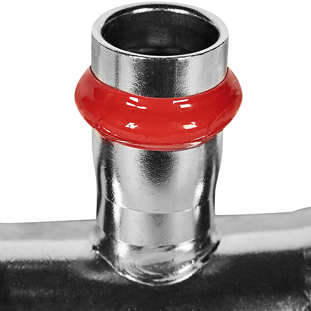 Тройник переходной ROMMER 28х15х28 из нержавеющей стали прессовой