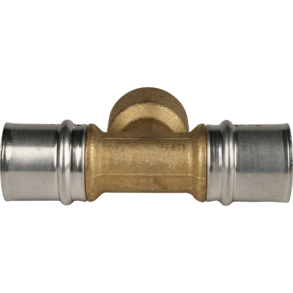 Тройник-переходник STOUT с внутренней резьбой 26х3/4 х26 для металлопластиковых труб прессовой, SFP-0007-003426