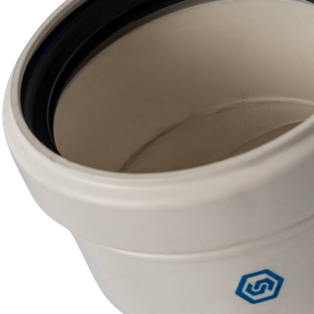 Элемент дымохода STOUT конденсац. угол 45° DN80 м/п PP-FE, SCA-8080-000045