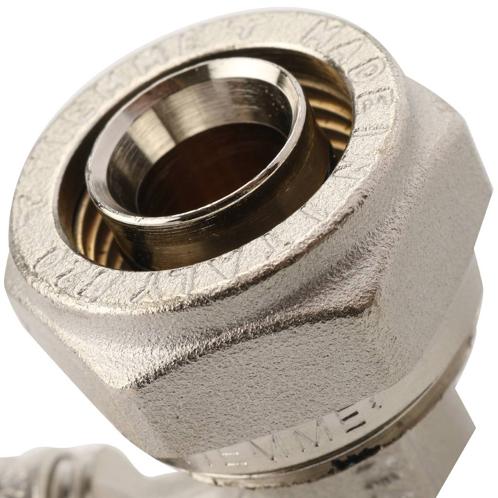 Угольник TIEMME 90° (20х2.0) для металлопластиковых труб винтовой, 1600014