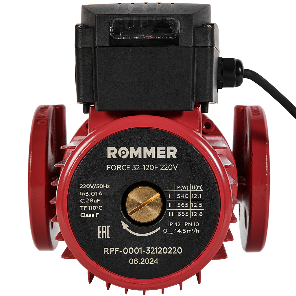 Насос циркуляционный фланцевый ROMMER PRF 32-120F 220V
