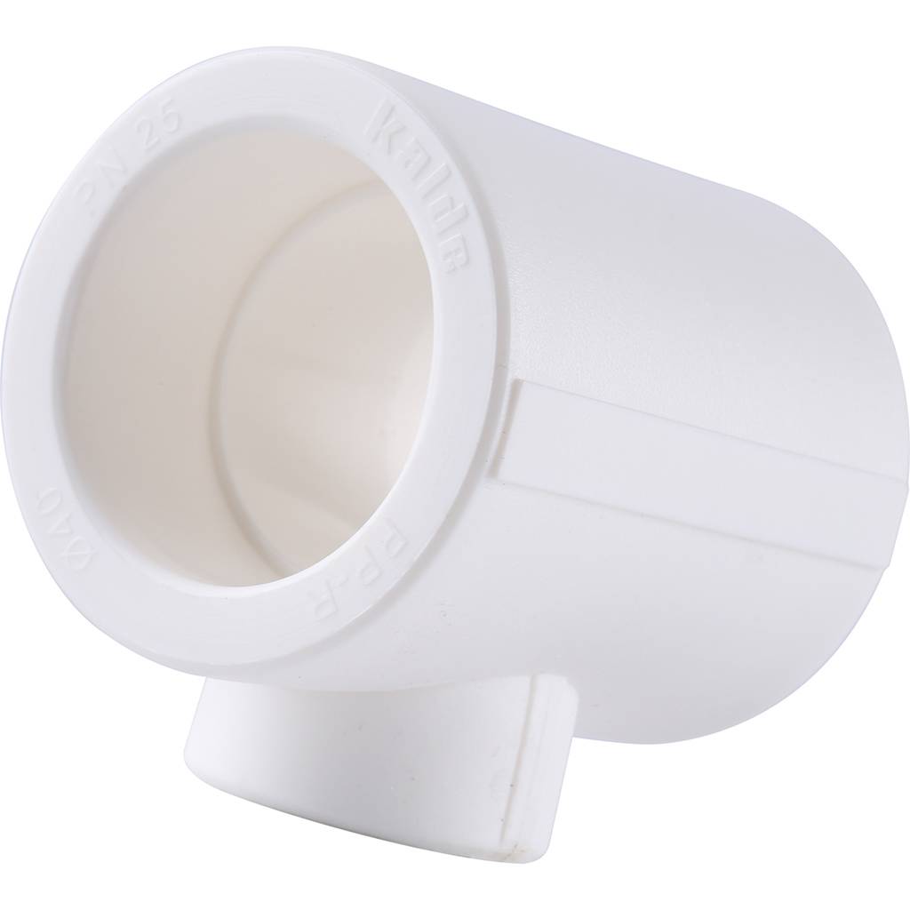 Тройник переходной Kalde 40х20х40 для полипропиленовых труб под сварку (цвет белый), 3212-tio-402040