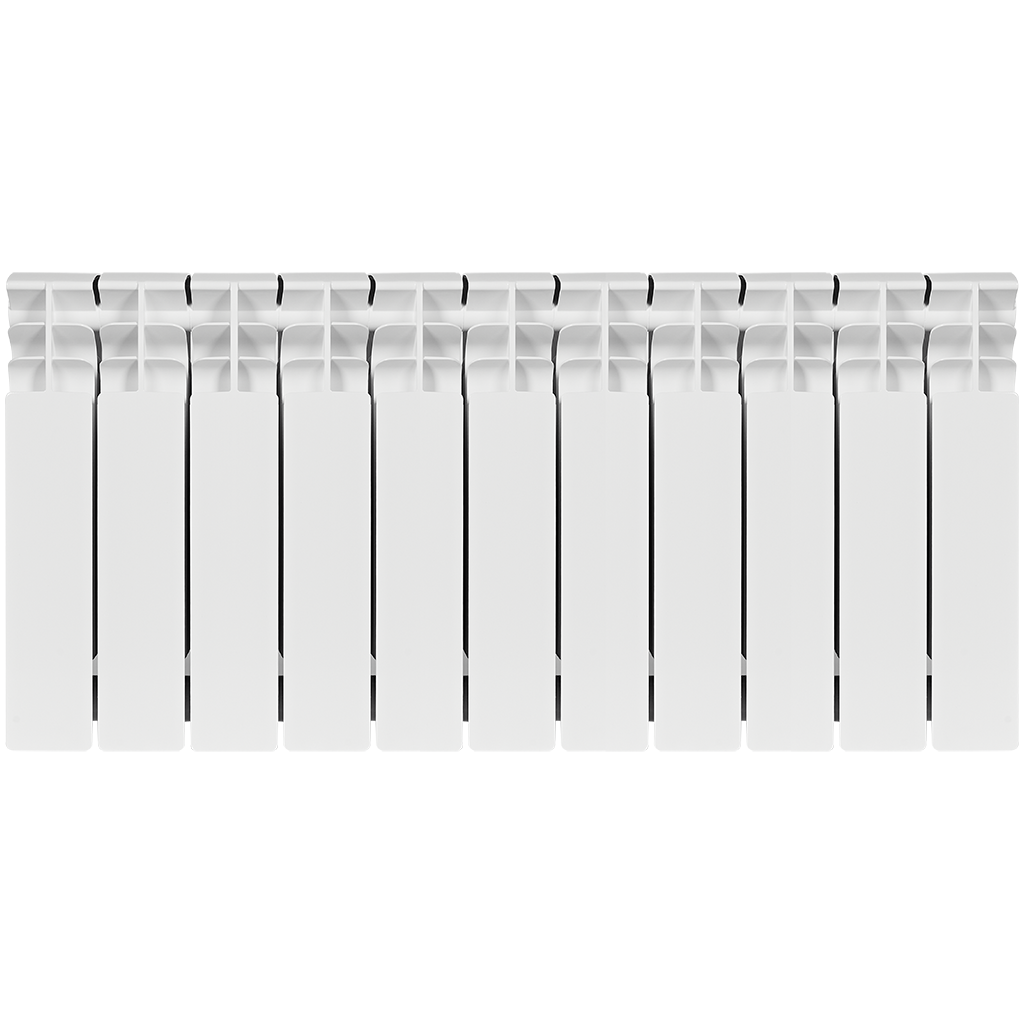 Радиатор биметаллический STOUT TITAN 350 11 секций боковое подключение (белый RAL 9016), SRB-3310-035011