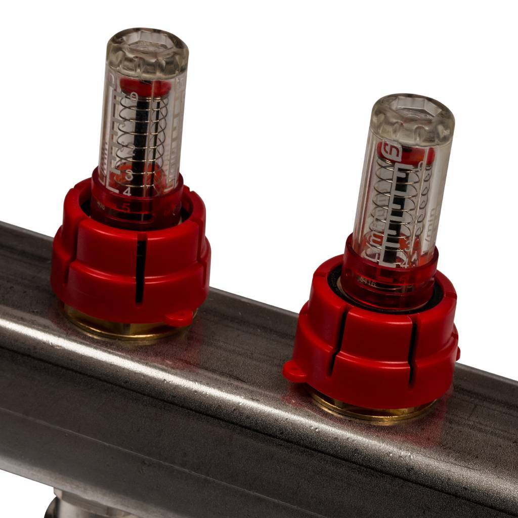 Коллектор из нержавеющей стали с расходомерами STOUT 8 выходов, SMS 0917 000008