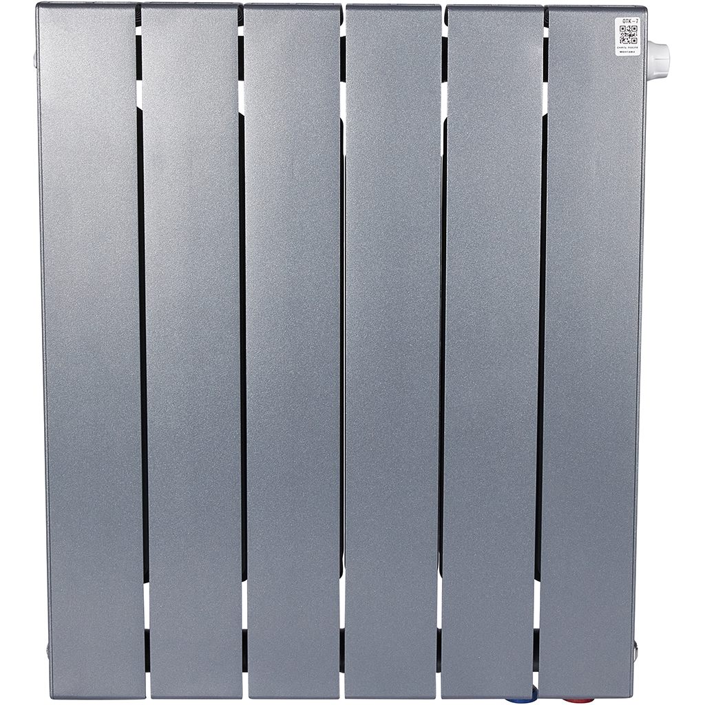 Радиатор биметаллический RIFAR SUPReMO VENTIL 500 SVR 6 секций нижнее правое подключение (Цвет ТИТАН), 4RS50.VR-6-TI