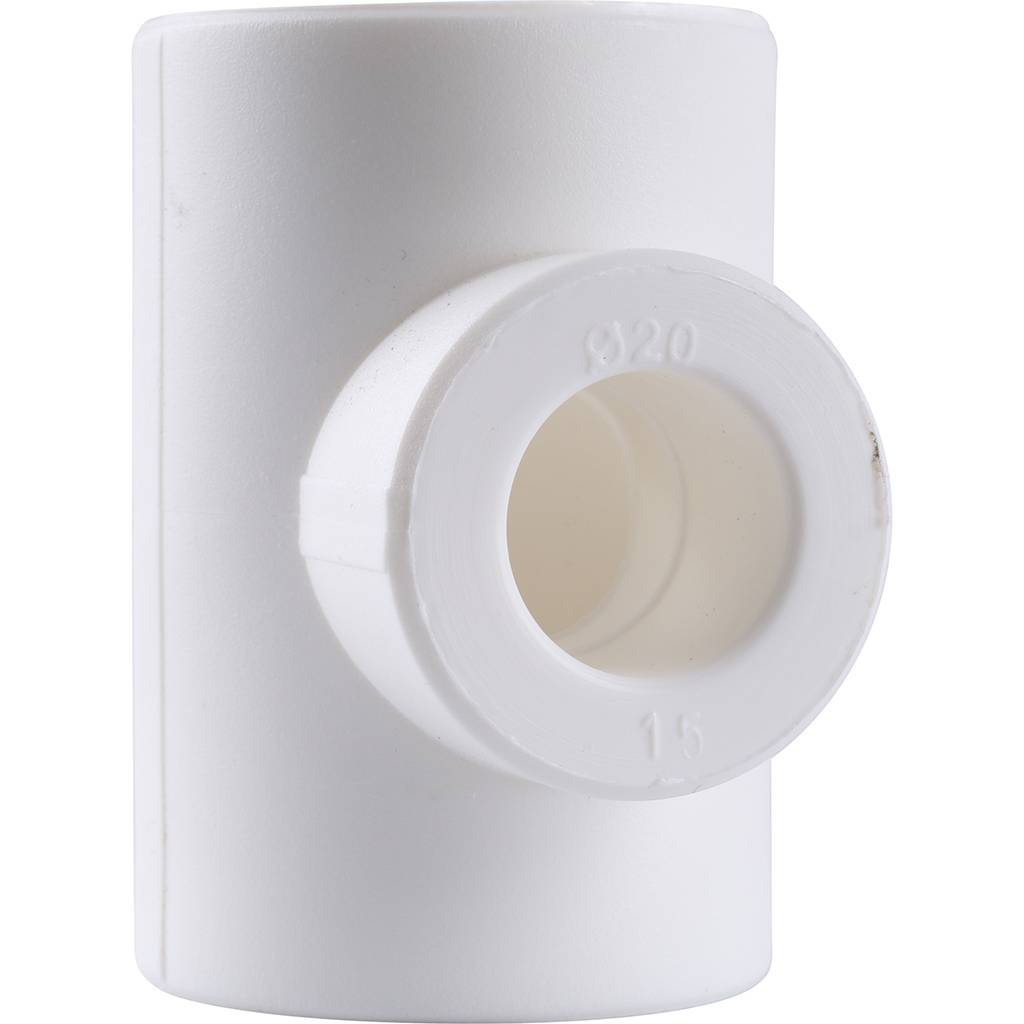 Тройник переходной Kalde 32х20х32 для полипропиленовых труб под сварку (цвет белый)