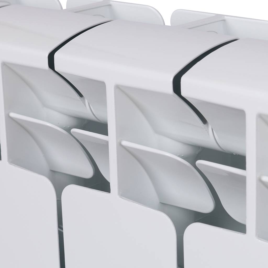 Радиатор биметаллический RIFAR BASE 350 10 секций боковое подключение (белый RAL 9016), 1RB35-10