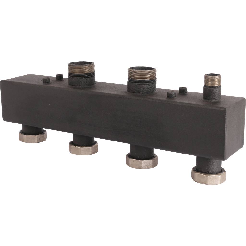 Стальной распределительный коллектор ROMMER RDG-0017 2 отопительных контура 1 1/2 RDG-0017-004002