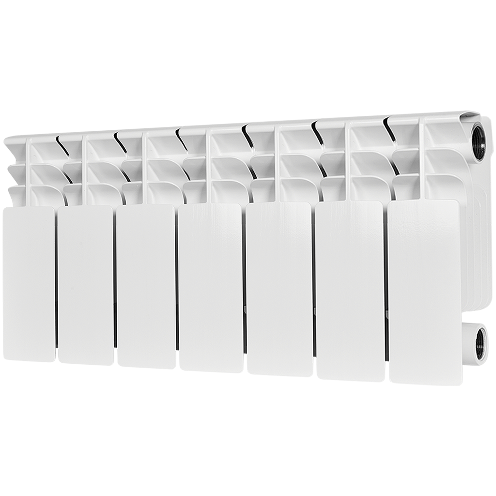 Радиатор биметаллический STOUT TITAN 200 7 секций боковое подключение (белый RAL 9016)