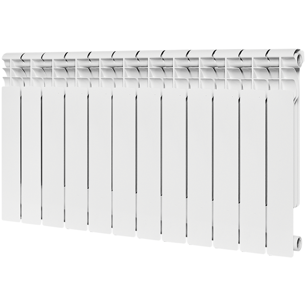 Радиатор биметаллический ROMMER Profi BM 500 12 секции боковое подключение (BI500-80-80-150) (RAL9016), RBM-1210-050012