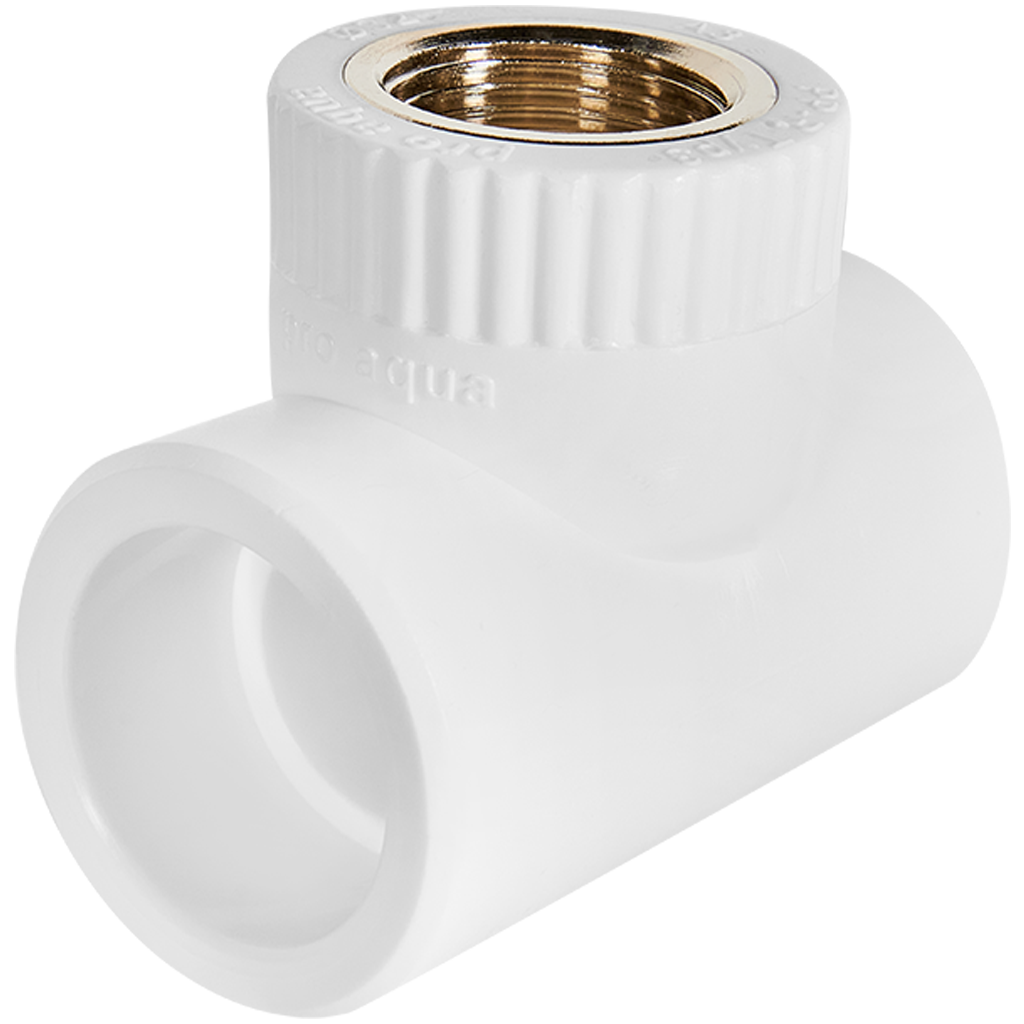 Тройник комбинированный Pro Aqua d=32-3/4 PP-R ВР Белый