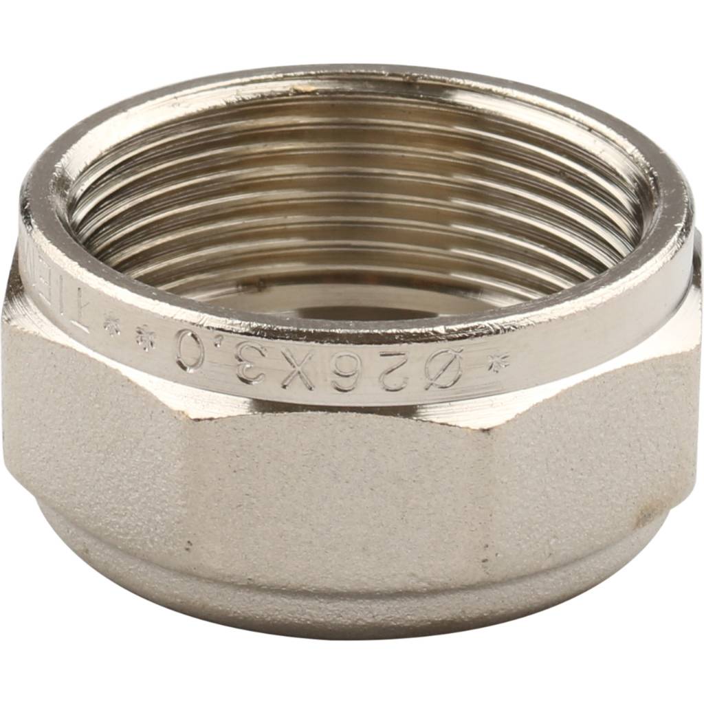 Муфта TIEMME с наружной резьбой (26х3.0х3/4) для металлопластиковых труб винтовой, 1600010