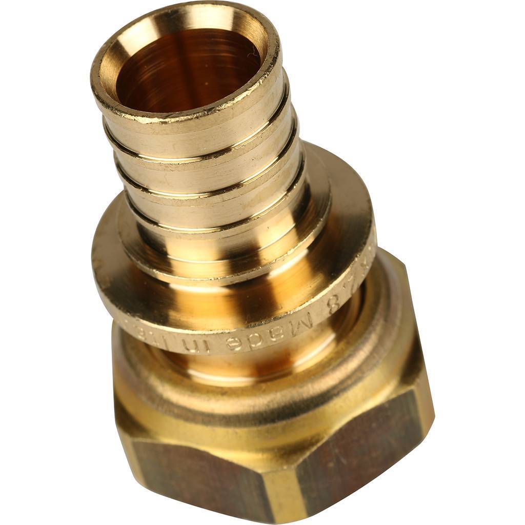 Переходник STOUT с накидной гайкой (евроконус) 20xG 3/4 для труб из сшитого полиэтилена аксиальный, SFA-0034-002034